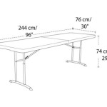 8 Foot Table Dimensions