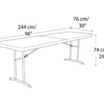 8 Ft Table Dimensions