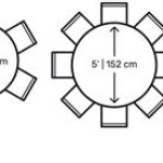 8 Person Round Table Dimensions