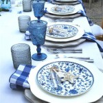 Blue Plate Style Table Setting