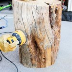 How To Finish A Tree Stump Table