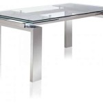 Nabu Glass Extendable Modern Dining Table Clear