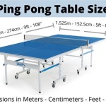 Professional Ping Pong Table Size