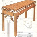 Sofa Table With Drawers Plans