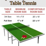 Space Required For Table Tennis