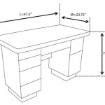 Standard Office Table Size In Feet