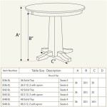 Standard Pub Table Dimensions