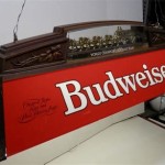 Vintage Budweiser Clydesdale Pool Table Light