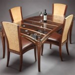 Wooden Glass Dining Table Design